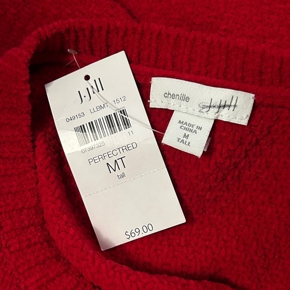 J. Jill Chenille Cable Knit Pullover Sweater Crew Neck Cosy Super Soft Size M/T - Picture 10 of 13